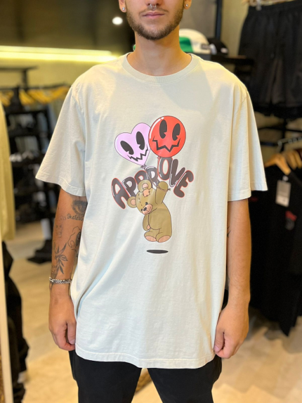 Camiseta Approve Bold Flying High Bear Bege
