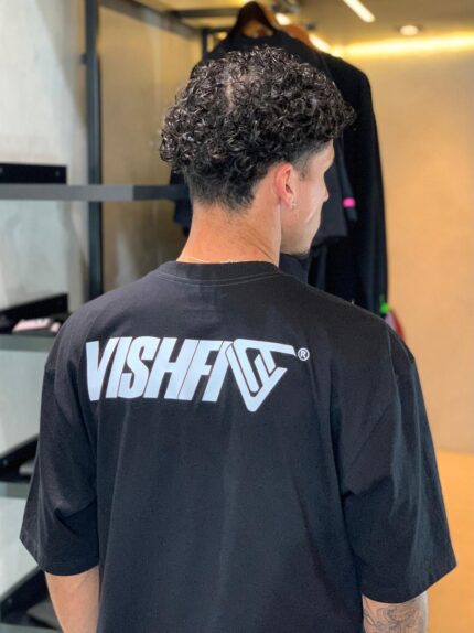Camiseta Vishfi Basic Line Two Logo Preto