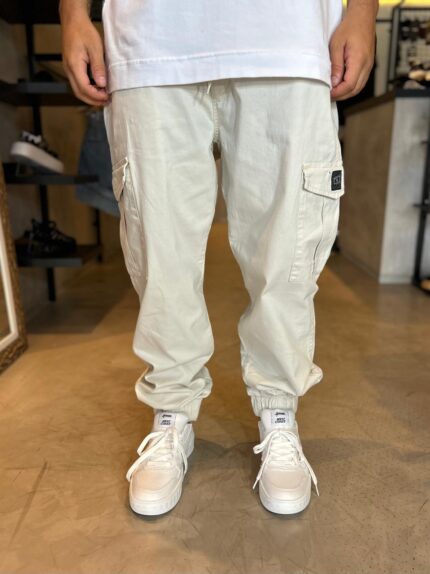 Calça JR Cargo Jogger Off White