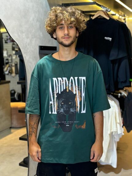 Camiseta Approve Over Animals Tigre Verde