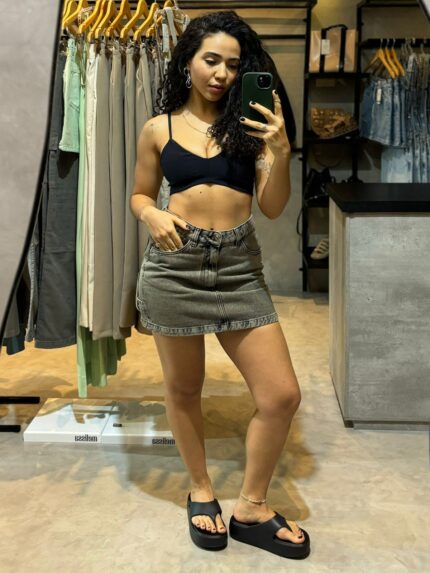 Saia Jeans Amazonita