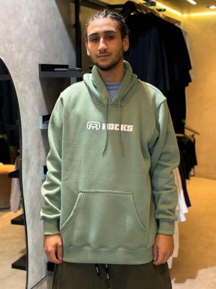 Moletom Hocks Canguru Logo Verde Claro