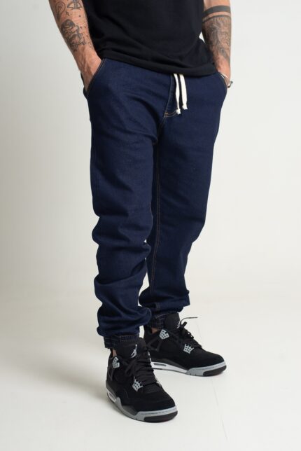 Calça Jogger Jeans Verona Standard Azul Marinho