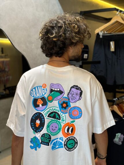 Camiseta Orange Stickers Off