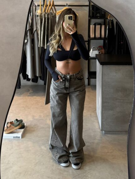 Calça  Maxi Stee Jeans