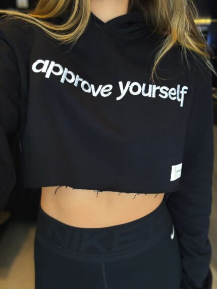 Moletom Cropped Approve Yourself Preto