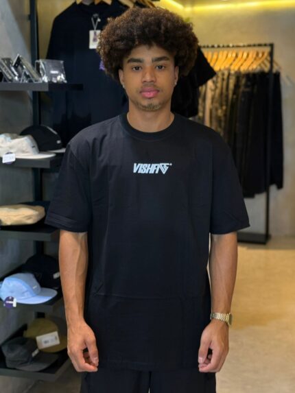 Camiseta Vishfi Basic Line Box Logo Preto