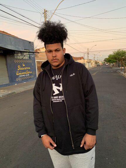 Moletom Big Hocks Preto Berto Bordado Basic