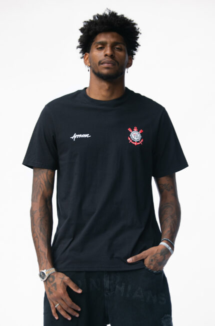 Camiseta Approve X Corinthians ll Bold Basic Preto