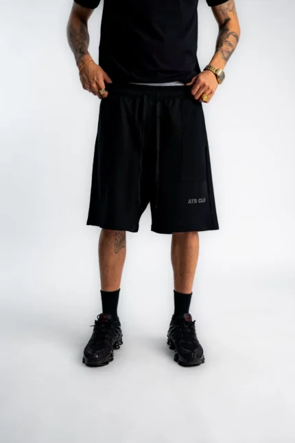 Shorts Alltribe Moletinho Dust Preto