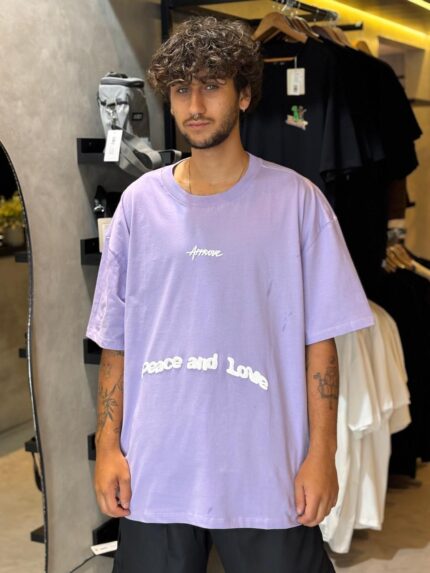 Camiseta Approve Huge PeaceAndLuv Lilás