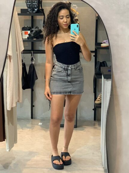 Saia Corner Estonada Preta