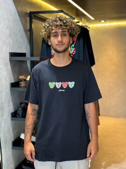 Camiseta Approve Bold Angry Bear Preto