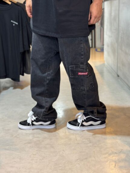 Calça YourFace Jeans Cargo Estonado Escuro