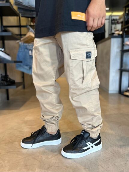 Calça JR Cargo Jogger Bege