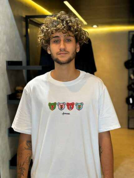 Camiseta Approve Bold Angry Bear Branco